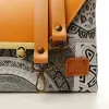 Sac à main Bandoulière Coton d'Avril ESTELLO Grafic Safran