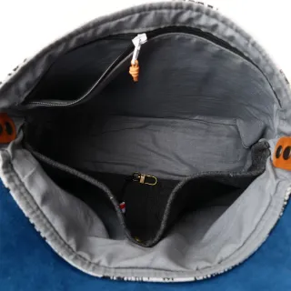 Sac à main Bandoulière Coton d'Avril ESTELLO Grafic Safran