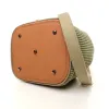 Sac seau Coton d'Avril ANGELE Velours kaki