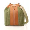 Sac seau Coton d'Avril ANGELE Velours kaki