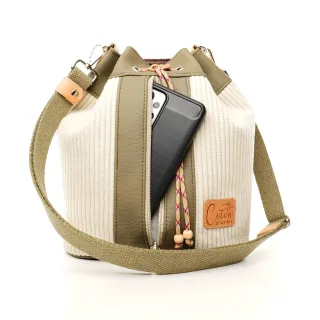 Sac seau Coton d'Avril ANGELE Velours crème