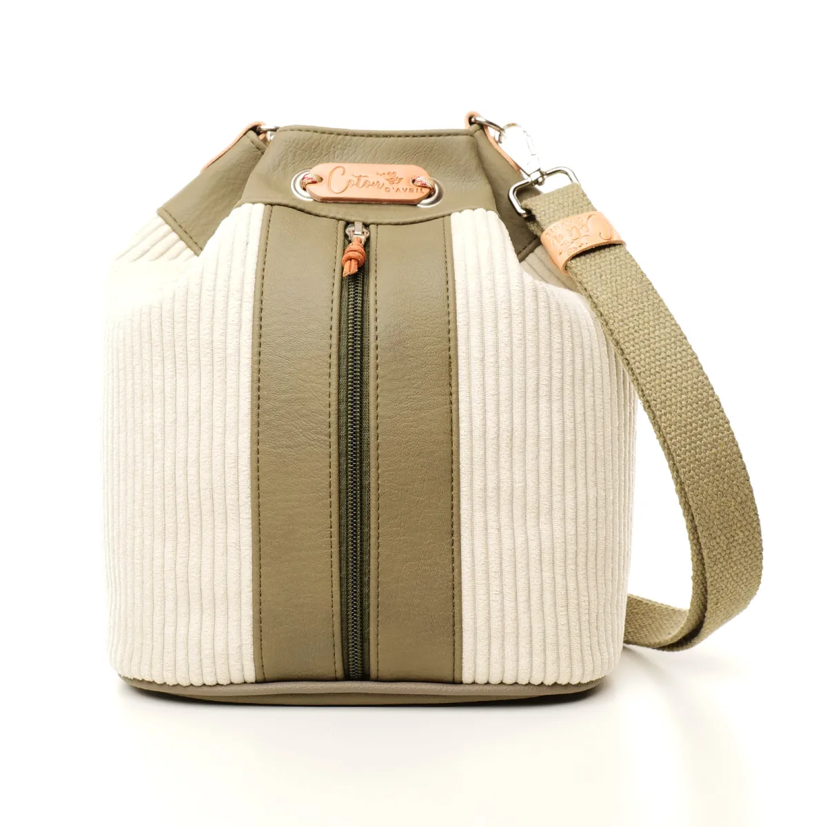 Sac seau Coton d'Avril ANGELE Velours crème
