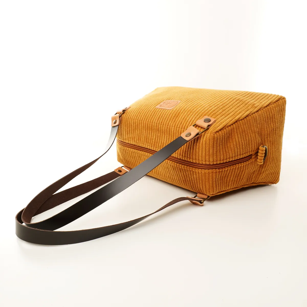 Sac à main Coton d'Avril CESAR Velours Havane