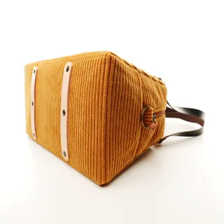 Sac à main Coton d'Avril CESAR Velours Havane