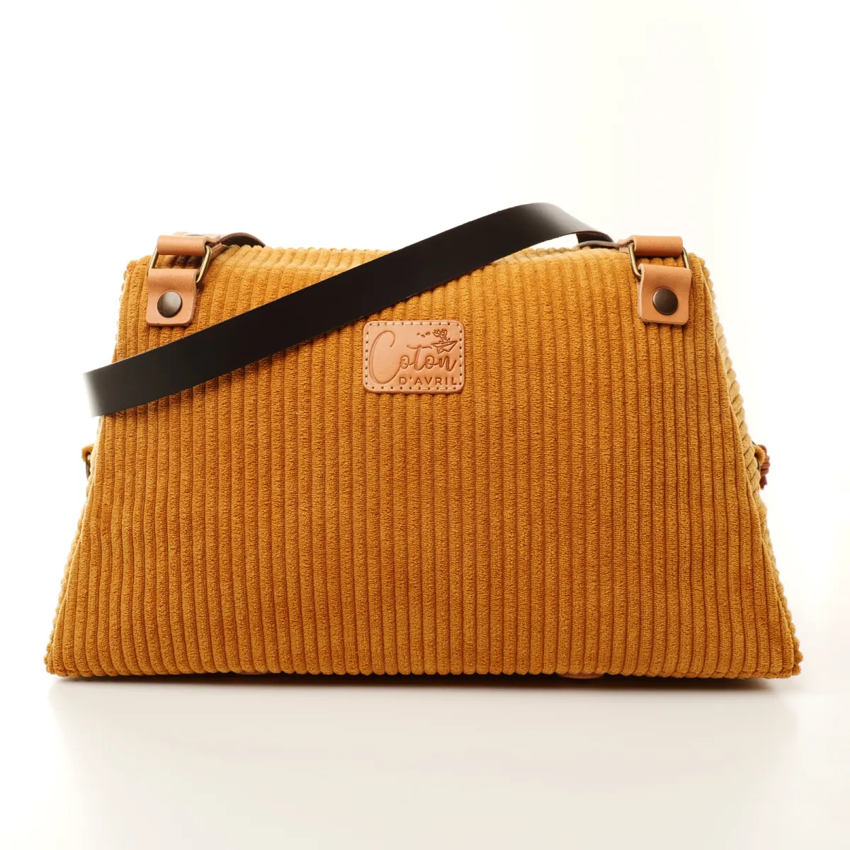 Sac à main Coton d'Avril CESAR Velours Havane