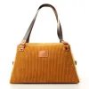 Sac à main Coton d'Avril CESAR Velours Havane