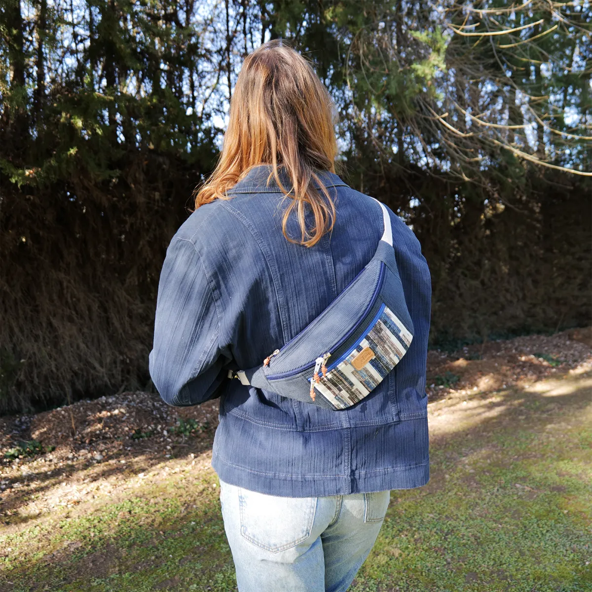 Sac banane Coton d'Avril MADON Bleu