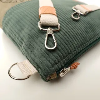 Sac à main Bandoulière BEATRIS velours Emeraude