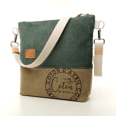 Sac à main Bandoulière BEATRIS velours Emeraude