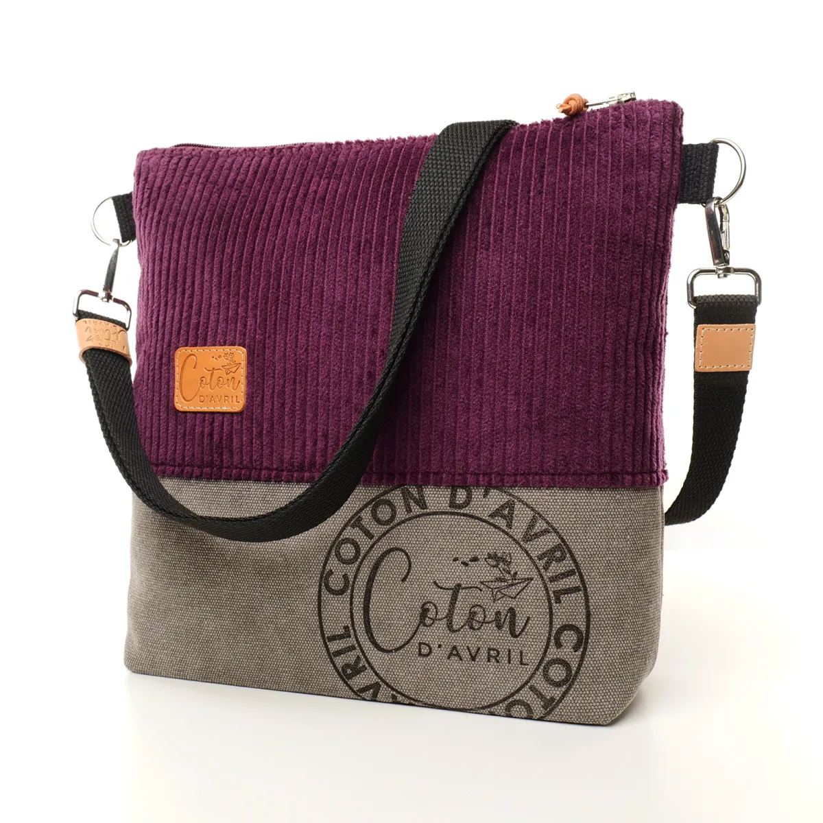 Sac à main Bandoulière BEATRIS velours Prunelle