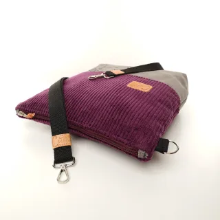 Sac à main Bandoulière BEATRIS velours Prunelle
