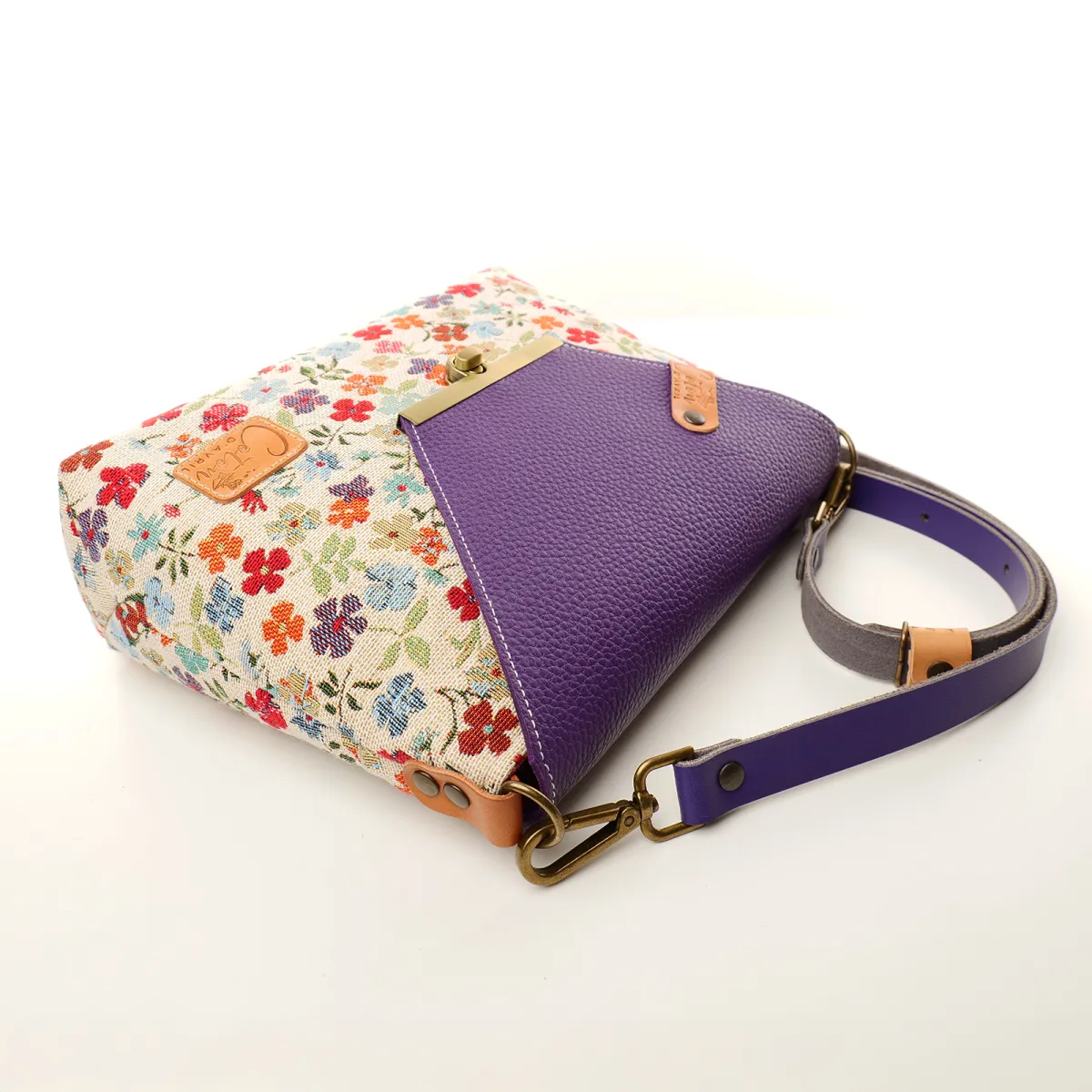 Sac à main Bandoulière Coton d'Avril ESTELLO Fleurs