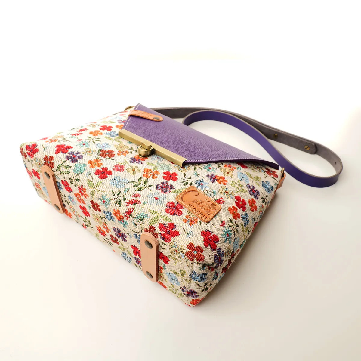 Sac à main Bandoulière Coton d'Avril ESTELLO Fleurs