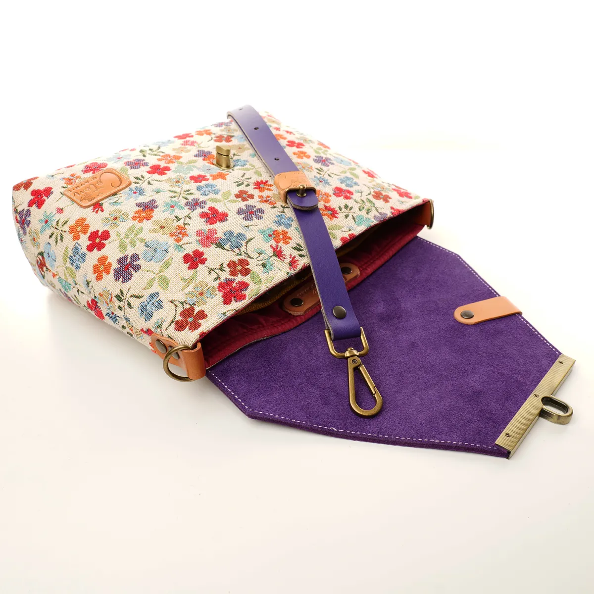 Sac à main Bandoulière Coton d'Avril ESTELLO Fleurs