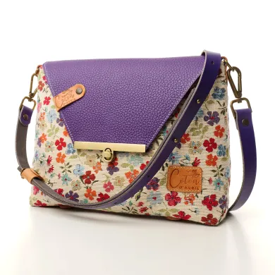 Sac à main Bandoulière Coton d'Avril ESTELLO Fleurs