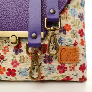 Sac à main Bandoulière Coton d'Avril ESTELLO Fleurs