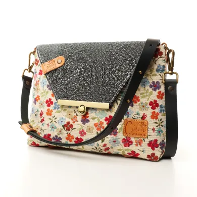 Sac à main Bandoulière Coton d'Avril ESTELLO Fleurs