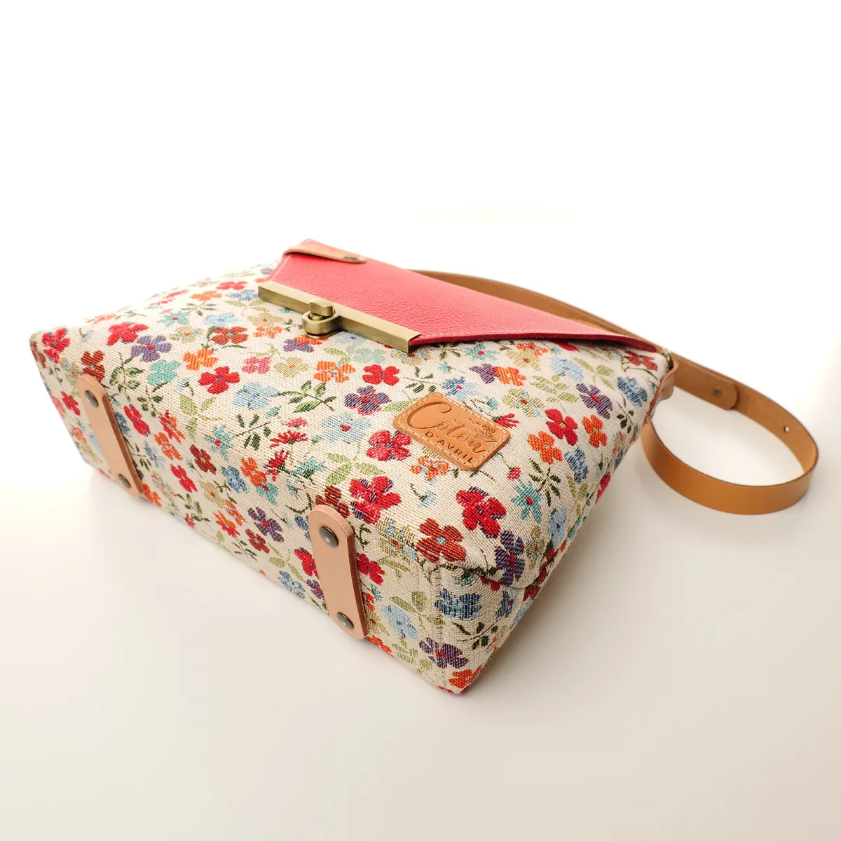 Sac à main Bandoulière Coton d'Avril ESTELLO Fleurs