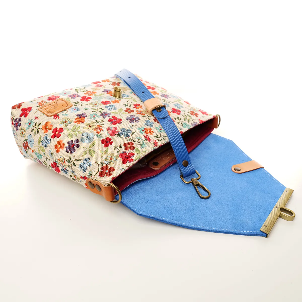 Sac à main Bandoulière Coton d'Avril ESTELLO Fleurs