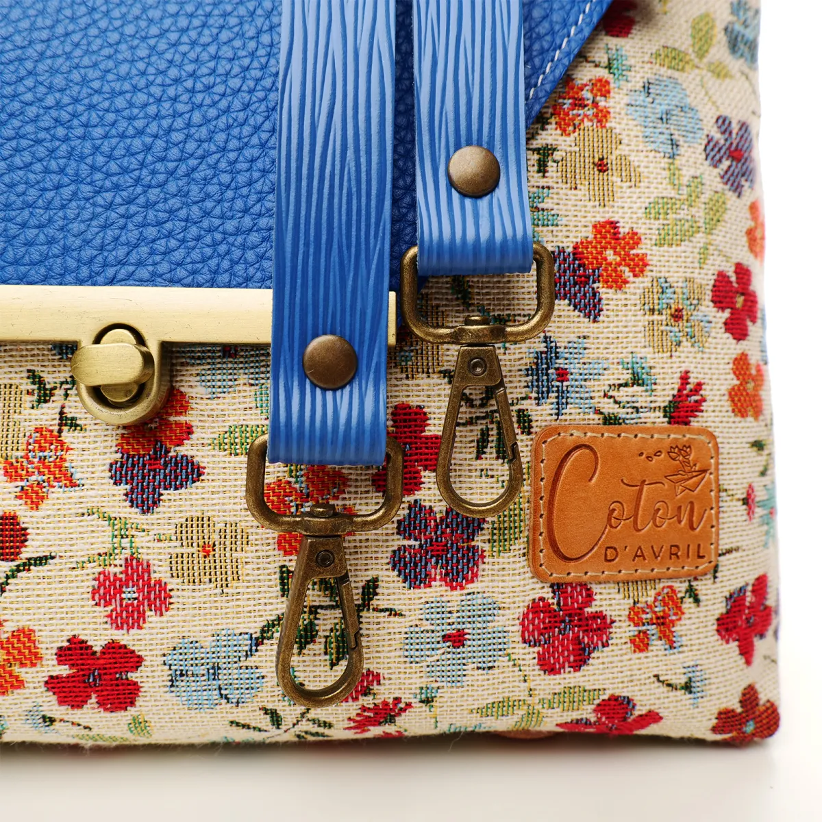 Sac à main Bandoulière Coton d'Avril ESTELLO Fleurs