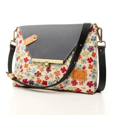 Sac à main Bandoulière Coton d'Avril ESTELLO Fleurs