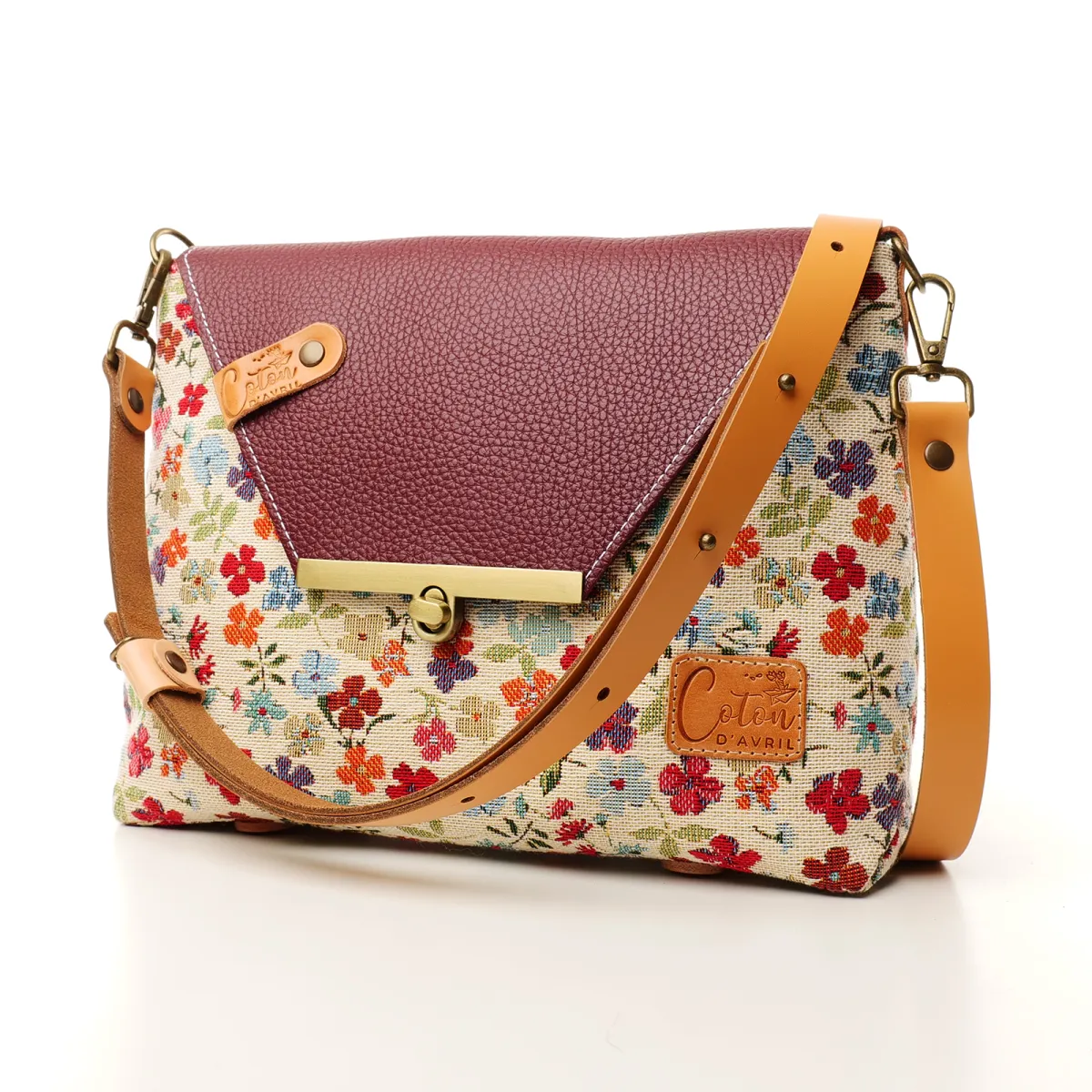 Sac à main Bandoulière Coton d'Avril ESTELLO Fleurs