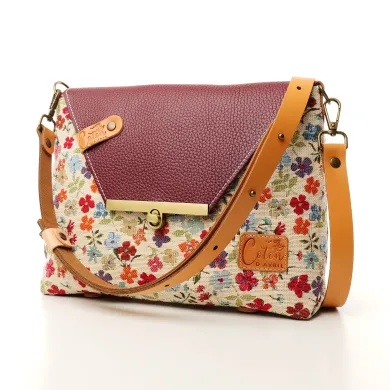 Sac à main Bandoulière Coton d'Avril ESTELLO Fleurs