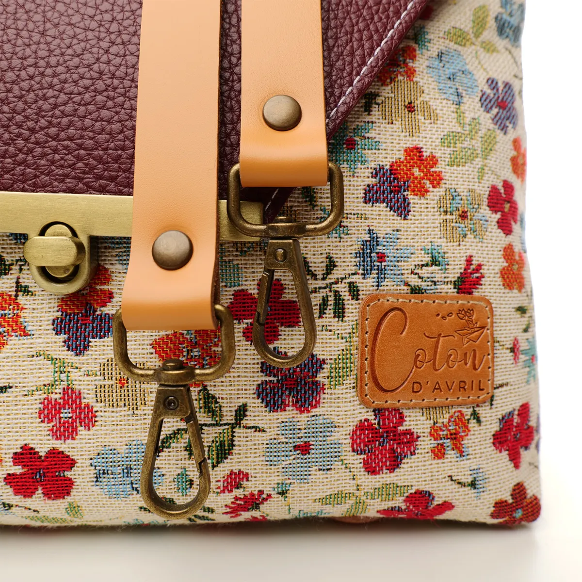 Sac à main Bandoulière Coton d'Avril ESTELLO Fleurs