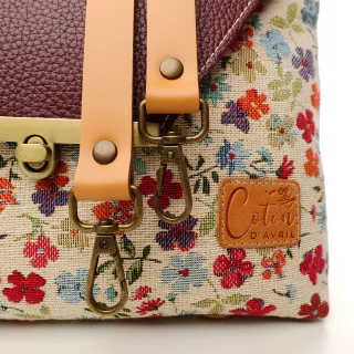 Sac à main Bandoulière Coton d'Avril ESTELLO Fleurs