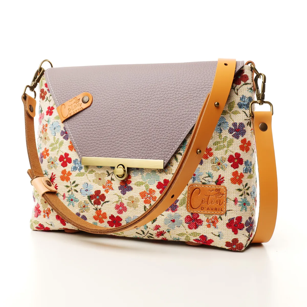 Sac à main Bandoulière Coton d'Avril ESTELLO Fleurs