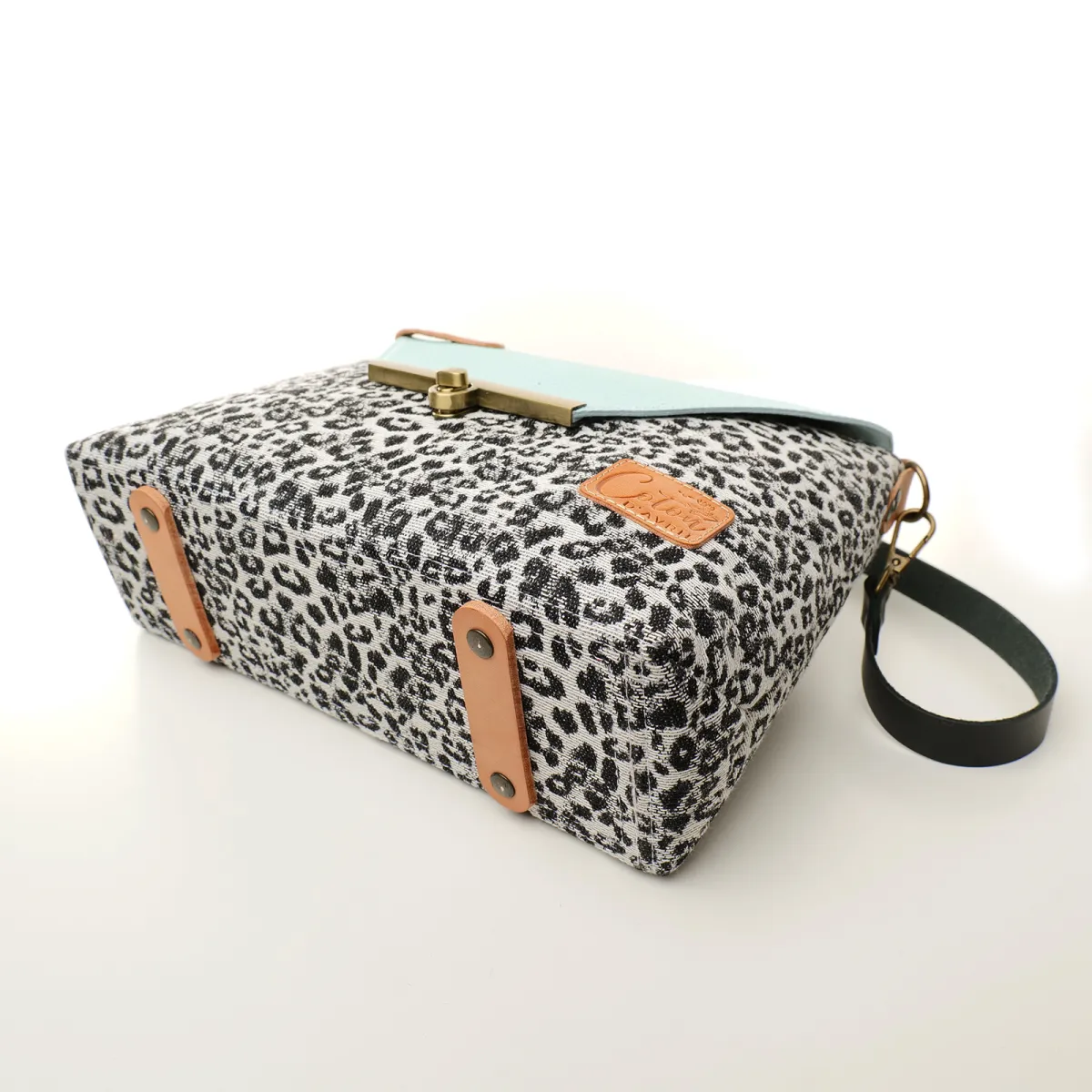 Sac à main Bandoulière Coton d'Avril ESTELLO Leopard