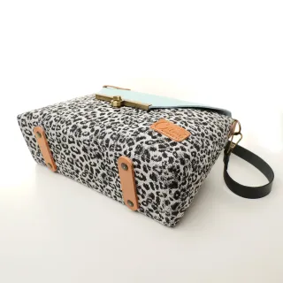 Sac à main Bandoulière Coton d'Avril ESTELLO Leopard