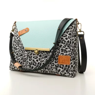 Sac à main Bandoulière Coton d'Avril ESTELLO Leopard