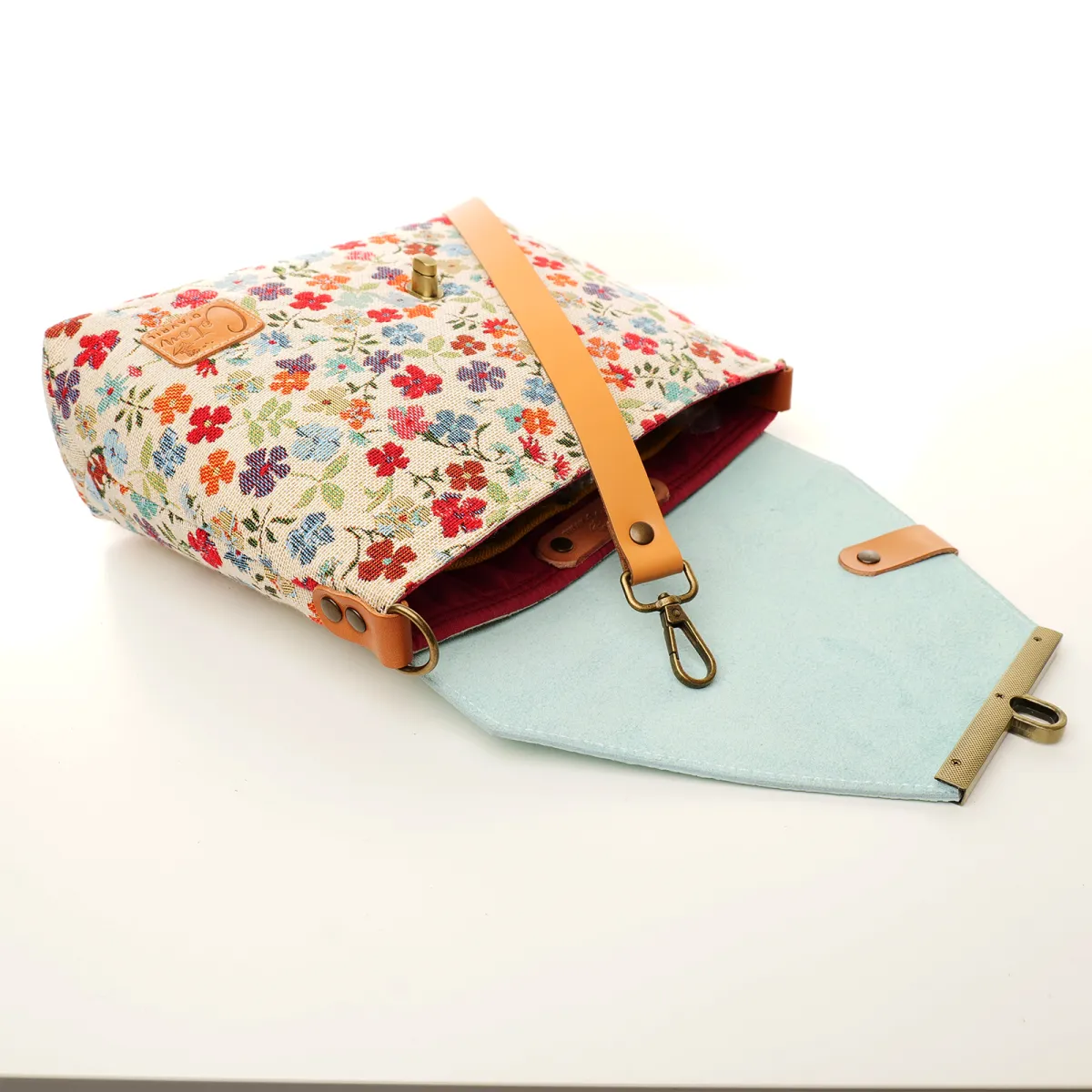 Sac à main Bandoulière Coton d'Avril ESTELLO Fleurs