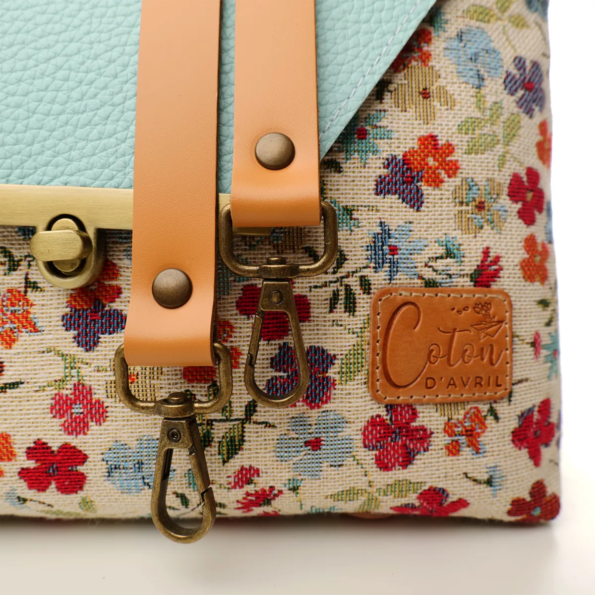 Sac à main Bandoulière Coton d'Avril ESTELLO Fleurs