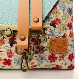 Sac à main Bandoulière Coton d'Avril ESTELLO Fleurs