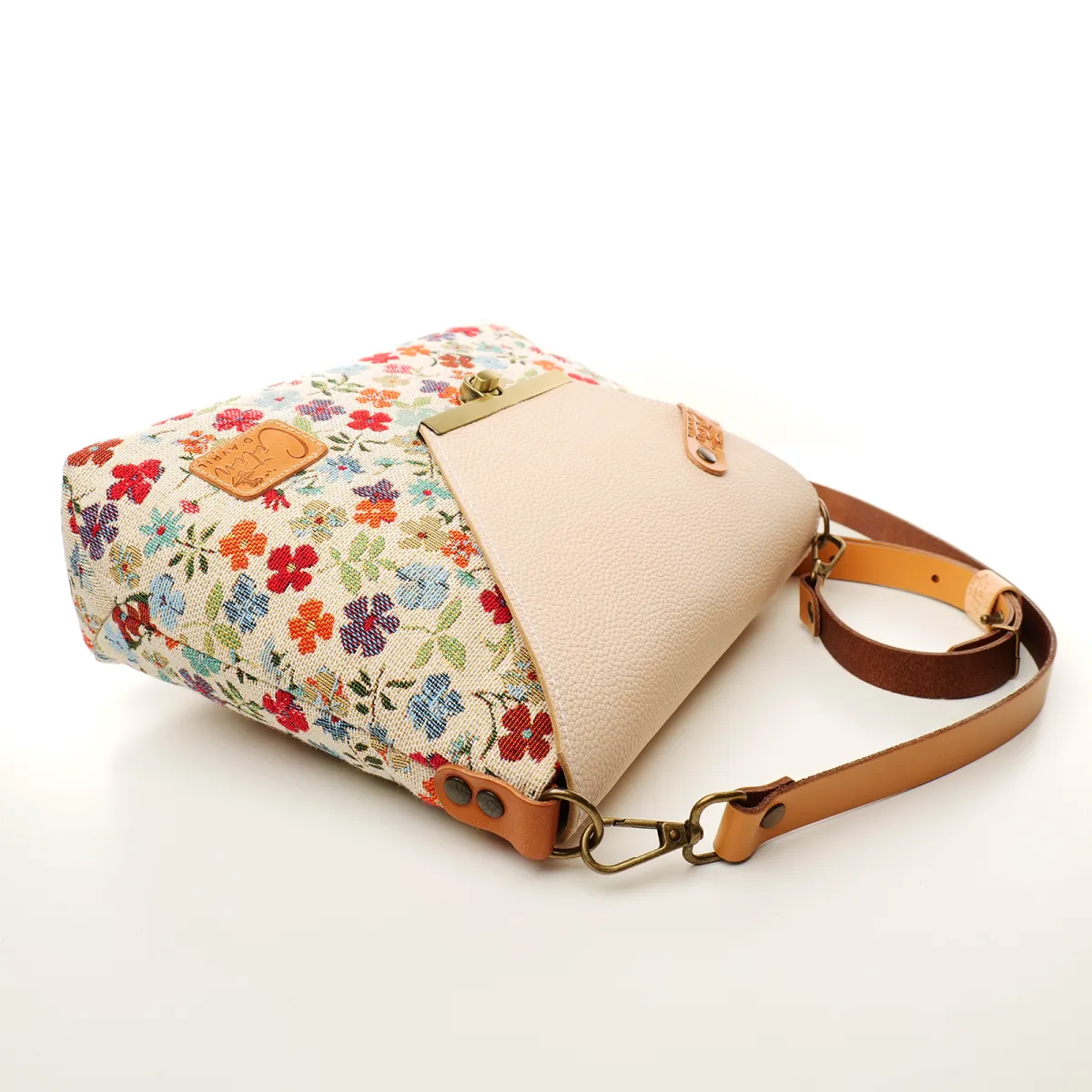 Sac à main Bandoulière Coton d'Avril ESTELLO Fleurs
