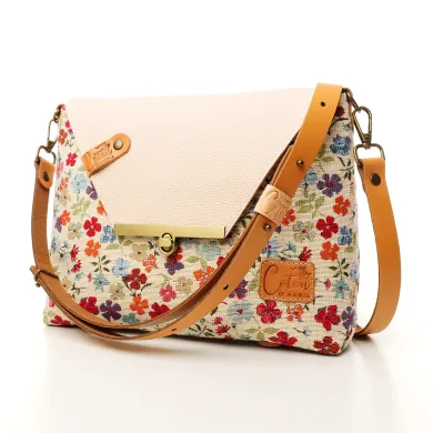Sac à main Bandoulière Coton d'Avril ESTELLO Fleurs