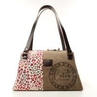 Sac à main Bandoulière Coton d'Avril CESAR Signature Léopard