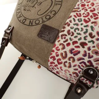 Sac à main Bandoulière Coton d'Avril CESAR Signature Léopard