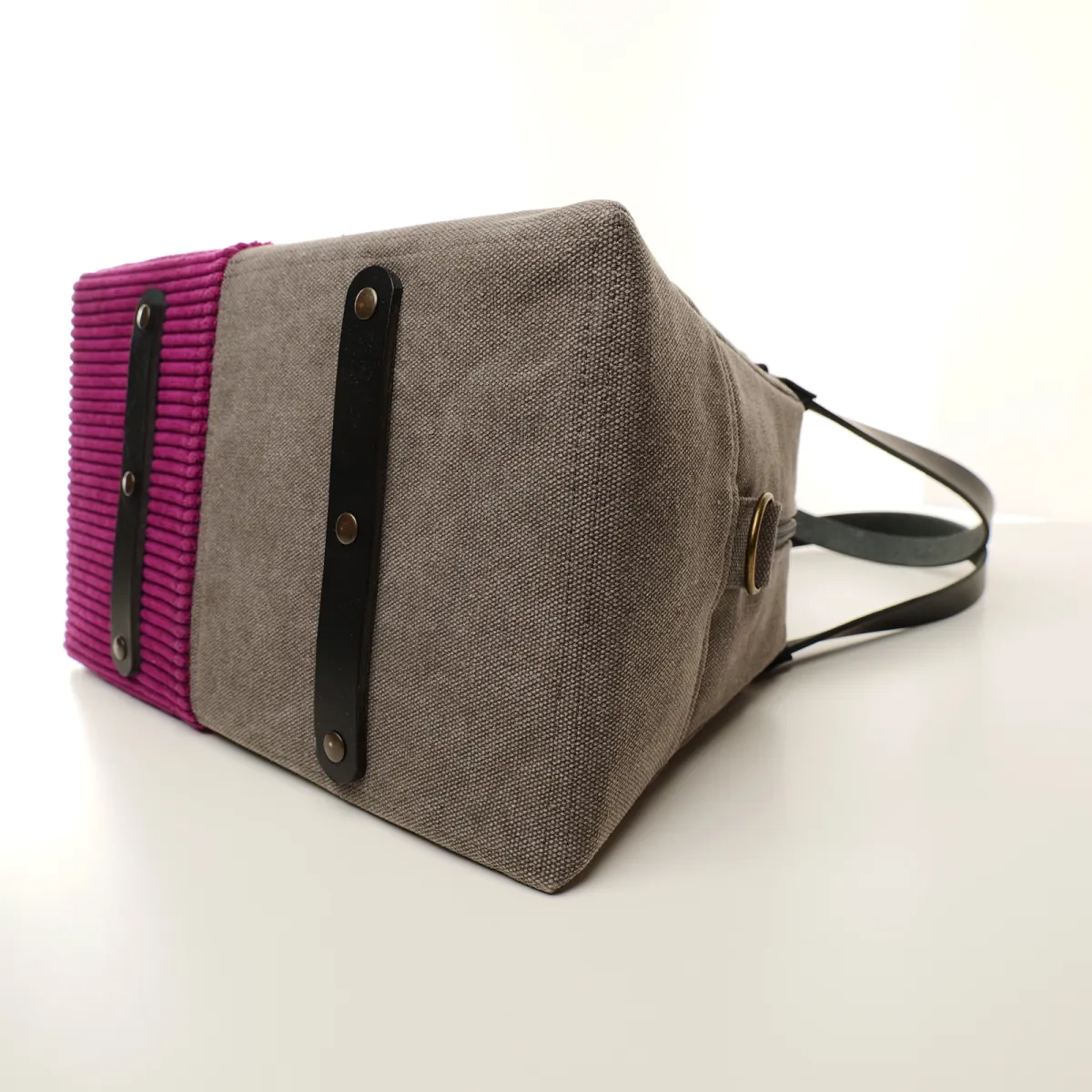 Sac à main bandoulière Coton d'Avril CESAR Signature Violine