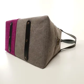 Sac à main bandoulière Coton d'Avril CESAR Signature Violine