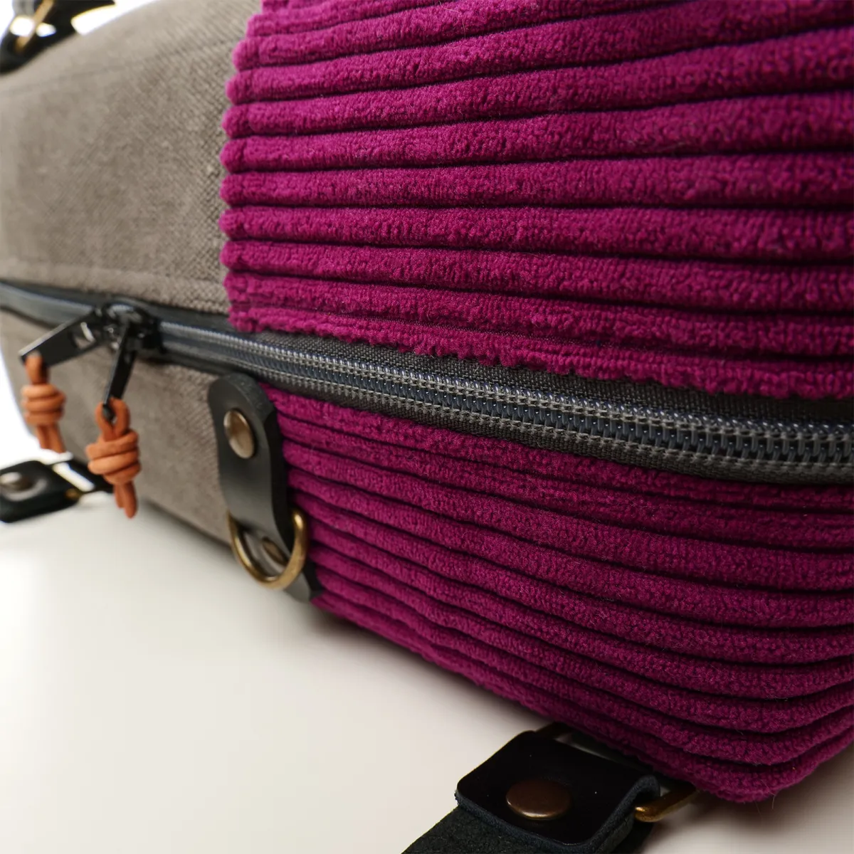 Sac à main bandoulière Coton d'Avril CESAR Signature Violine