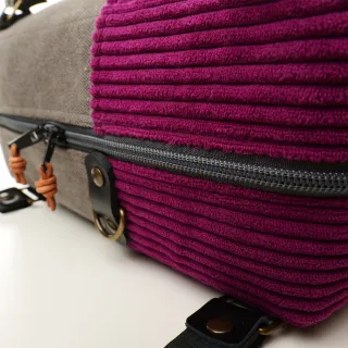 Sac à main bandoulière Coton d'Avril CESAR Signature Violine