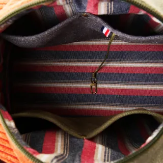 Sac à main bandoulière Coton d'Avril CESAR Signature Acajou