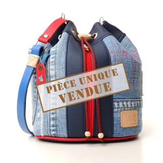 Sac seau Coton d'Avril Jean bleu EDITION