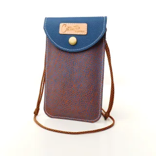 Mini sac pochette téléphone Coton d'Avril ERI Bleu Orange
