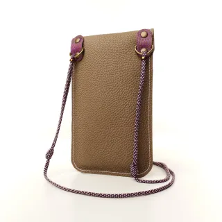 Mini sac pochette téléphone Coton d'Avril ERI Camel Rose