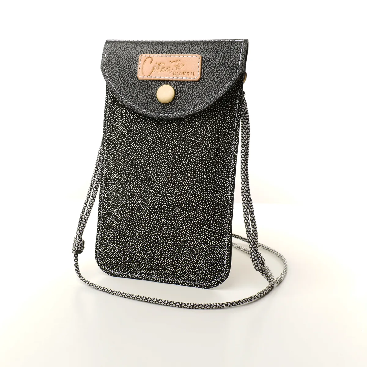 Mini sac pochette téléphone Coton d'Avril ERI Galuchat