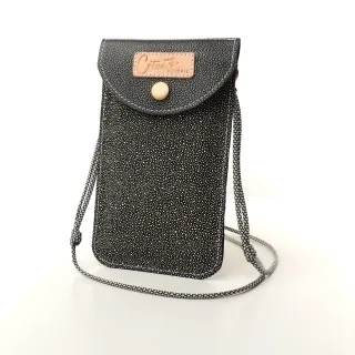 Mini sac pochette téléphone Coton d'Avril ERI Galuchat